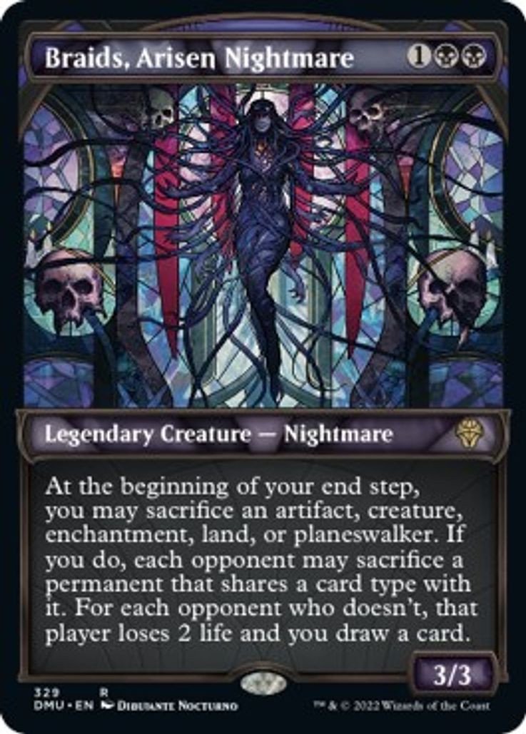 TEXTURED FOIL Braids, Arisen Nightmare #329 - Rare Dominaria United