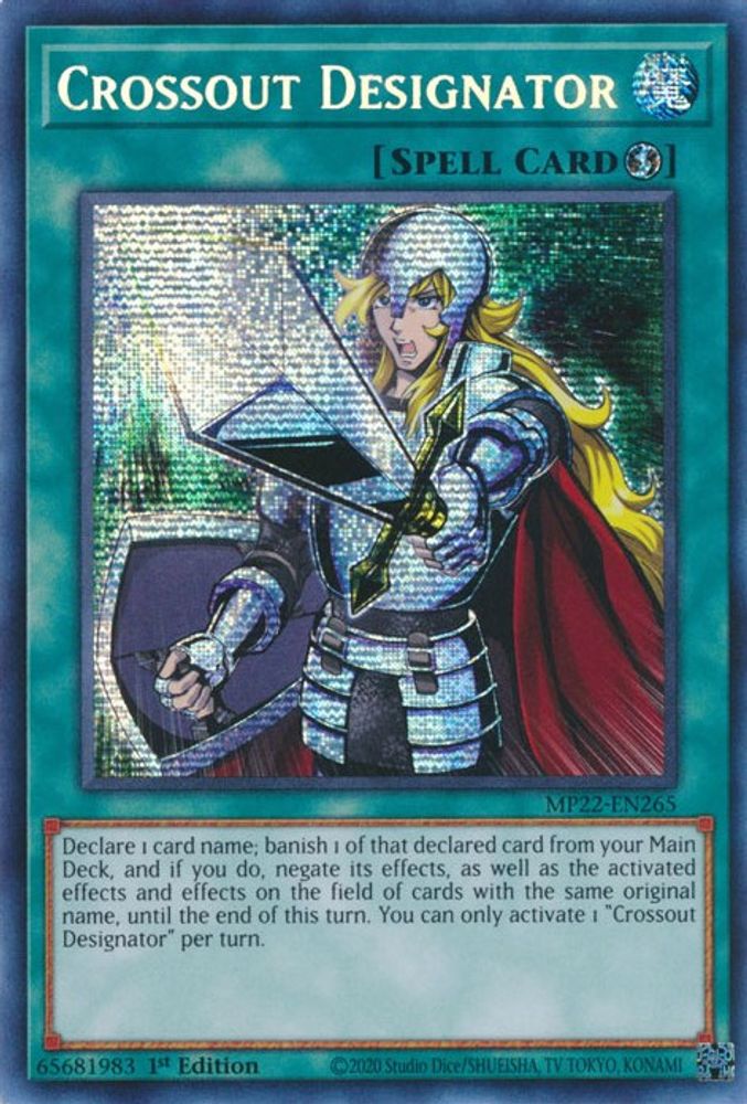 Crossout Designator - (MP22-EN265) - Prismatic Secret Rare 1st Edition