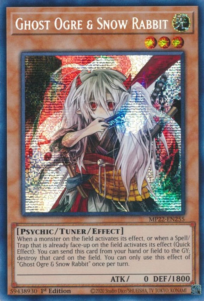 Ghost Ogre & Snow Rabbit - (MP22-EN255) - Prismatic Secret Rare 1st Edition