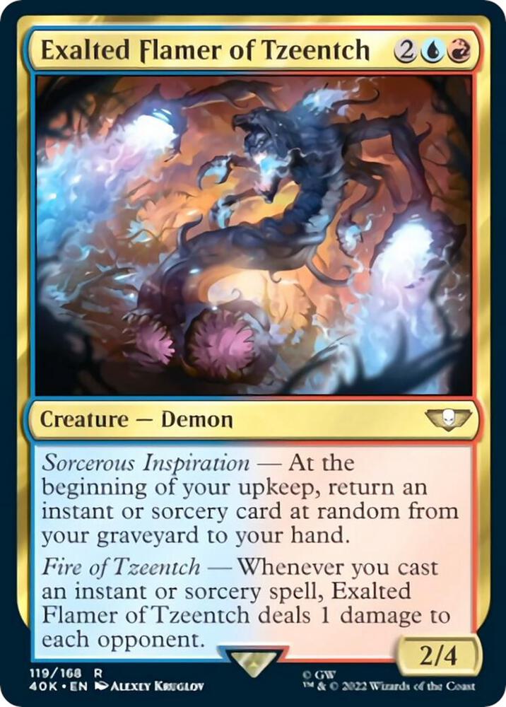 Exalted Flamer of Tzeentch - 119/168 - Rare Universes Beyond: Warhammer 40k