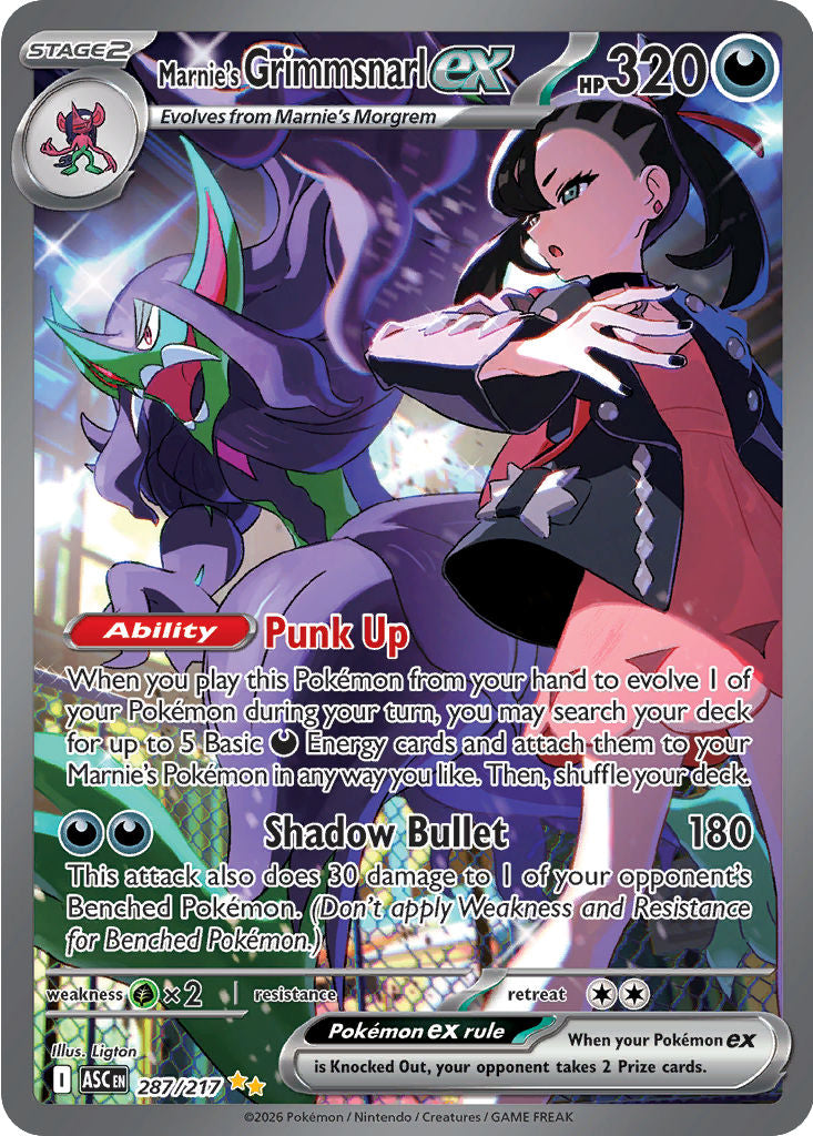 Marnie's Grimmsnarl ex - ( 287 ) - [SPECIAL ILLUSTRATION RARE] - Pokemon ME Ascended Heroes