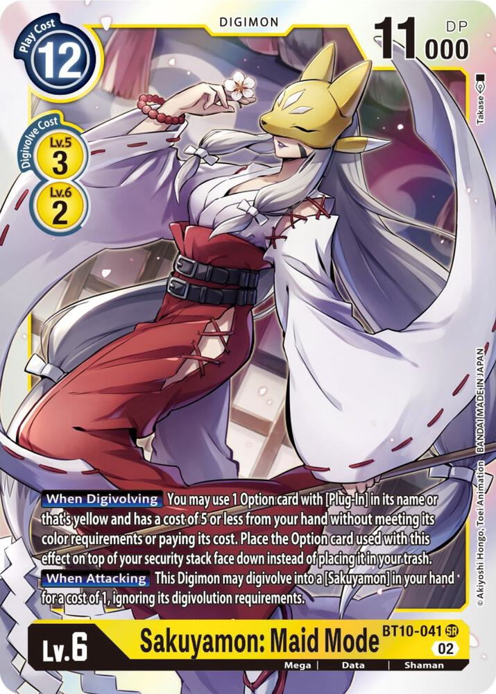 Sakyuamon: Maid Mode - BT10-041 - SR - Super Rare Xros Encounter