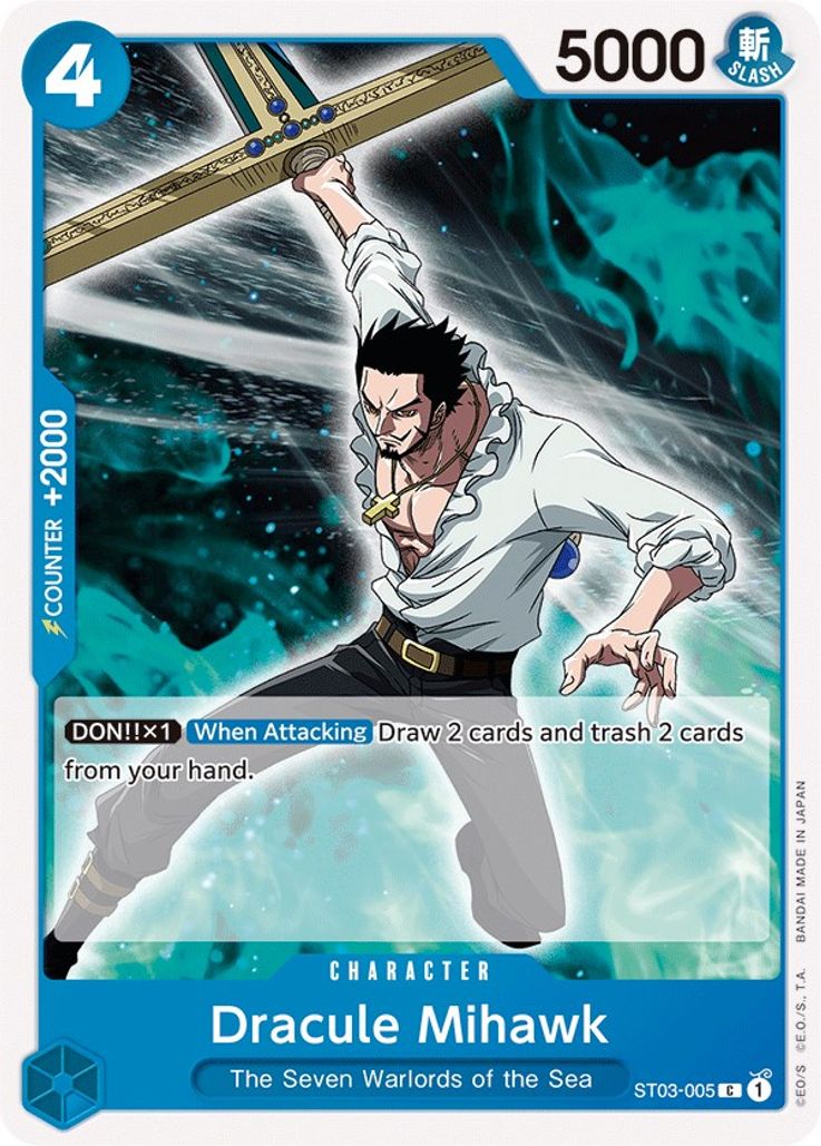 Dracule Mihawk - ST03-005 - Common - Starter Deck 3 The Seven Warlords Of The Sea Promo