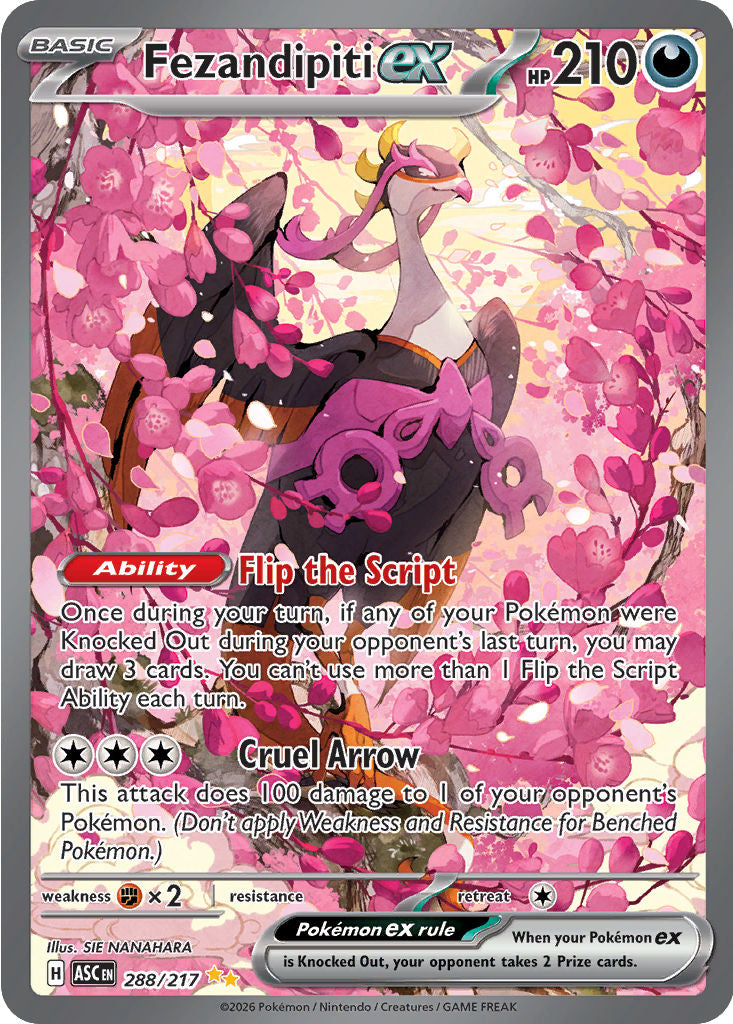 Fezandipiti ex - ( 288/217 ) - [SPECIAL ILLUSTRATION RARE] - Pokemon ME Ascended Heroes