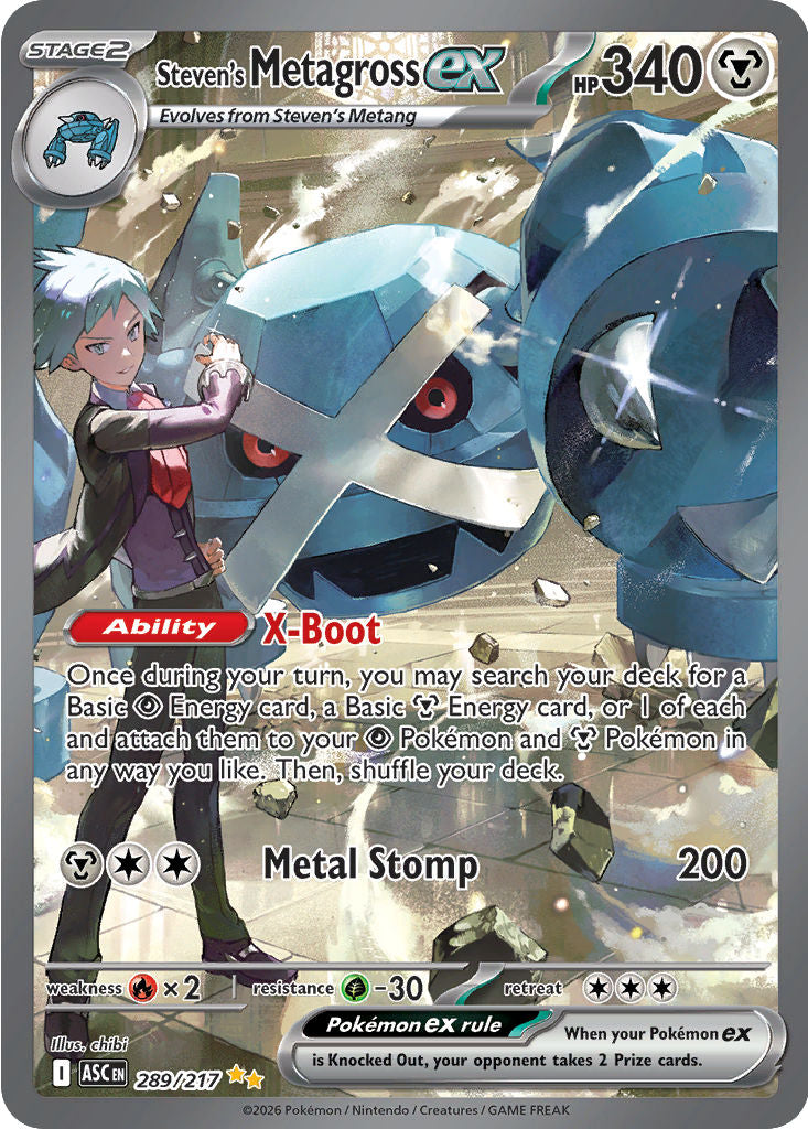 Steven's Metagross ex - ( 289 ) - [SPECIAL ILLUSTRATION RARE] - Pokemon ME Ascended Heroes