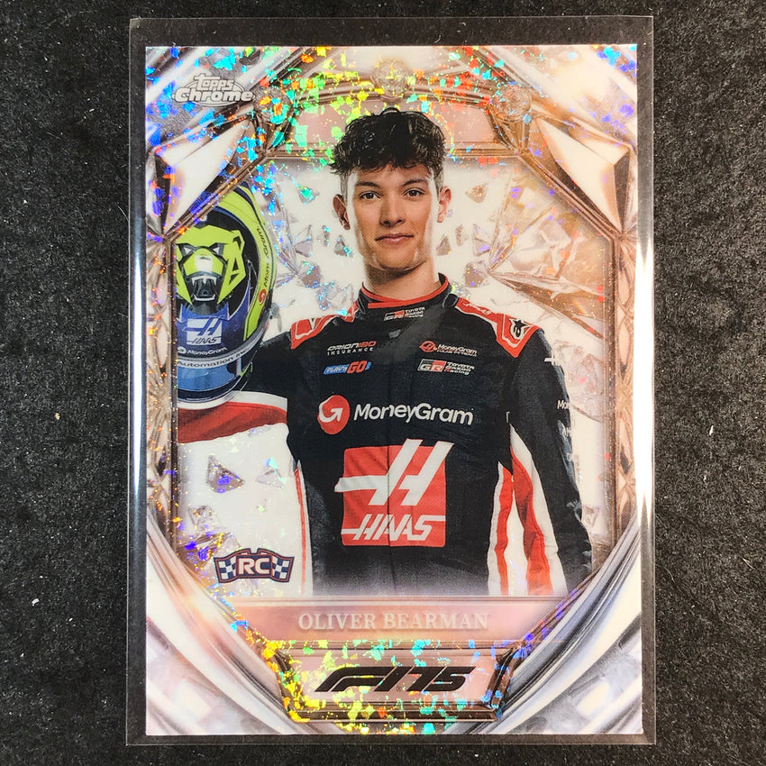 2025 Topps Chrome F1 OLIVER BEARMAN Diamond 75th Anniversary Rookie #14