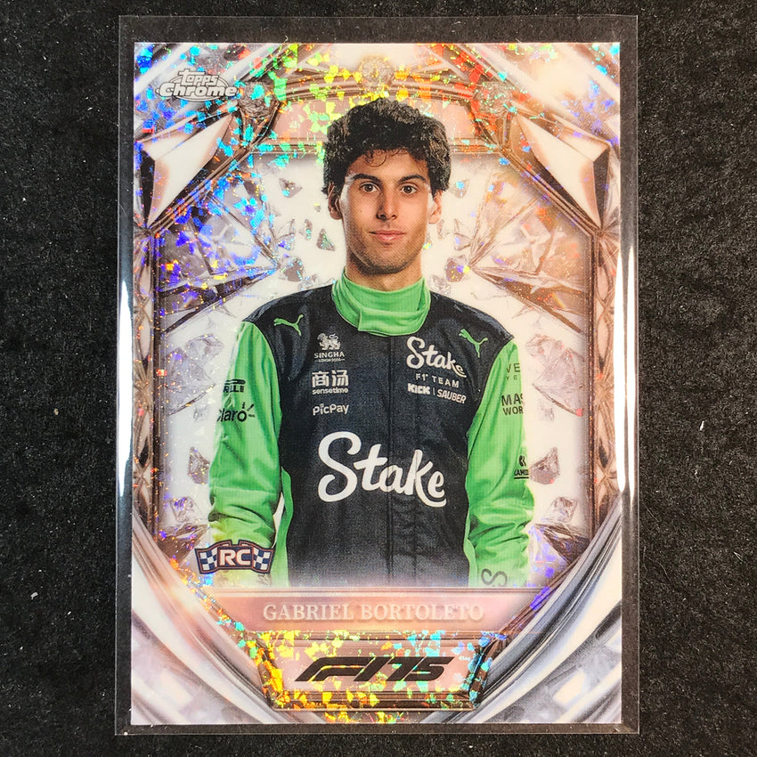 2025 Topps Chrome F1 GABRIEL BORTOLETO Diamond 75th Anniversary Rookie #20