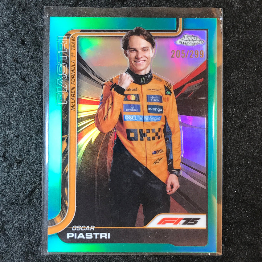 2025 Topps Chrome F1 OSCAR PIASTRI Teal 205/299 #6