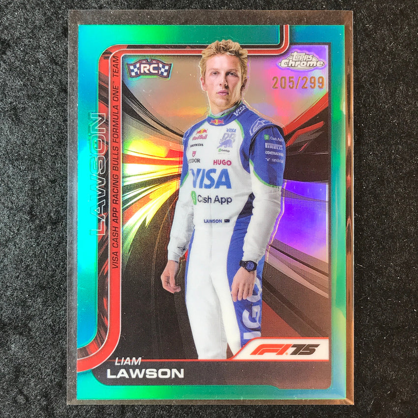 2025 Topps Chrome F1 LIAM LAWSON Rookie Teal 205/299 #11