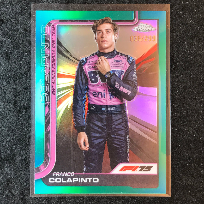 2025 Topps Chrome F1 FRANCO COLAPINTO Teal 36/299 #15