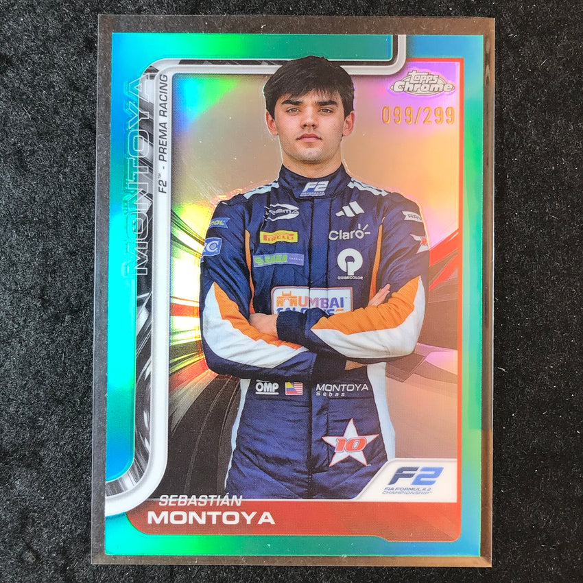 2025 Topps Chrome F1 SEBASTIAN MONTOYA Teal 99/299 #30