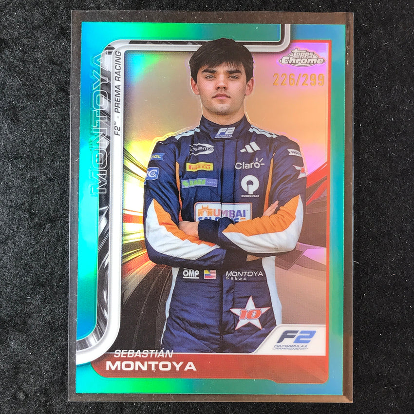 2025 Topps Chrome F1 SEBASTIAN MONTOYA Teal 226/299 #30