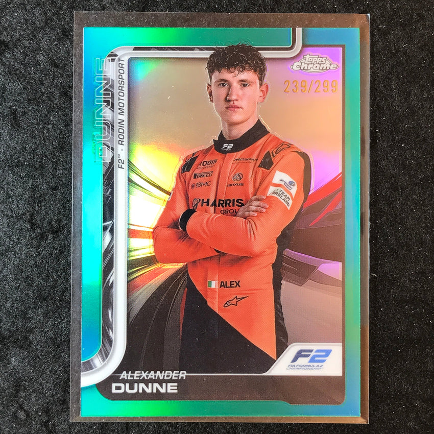 2025 Topps Chrome F1 ALEXANDER DUNNE Teal 239/299 #35
