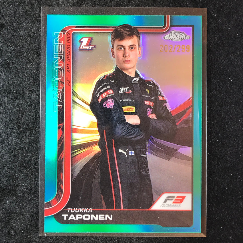 2025 Topps Chrome F1 TUUKA TAPONEN Teal 202/299 #62