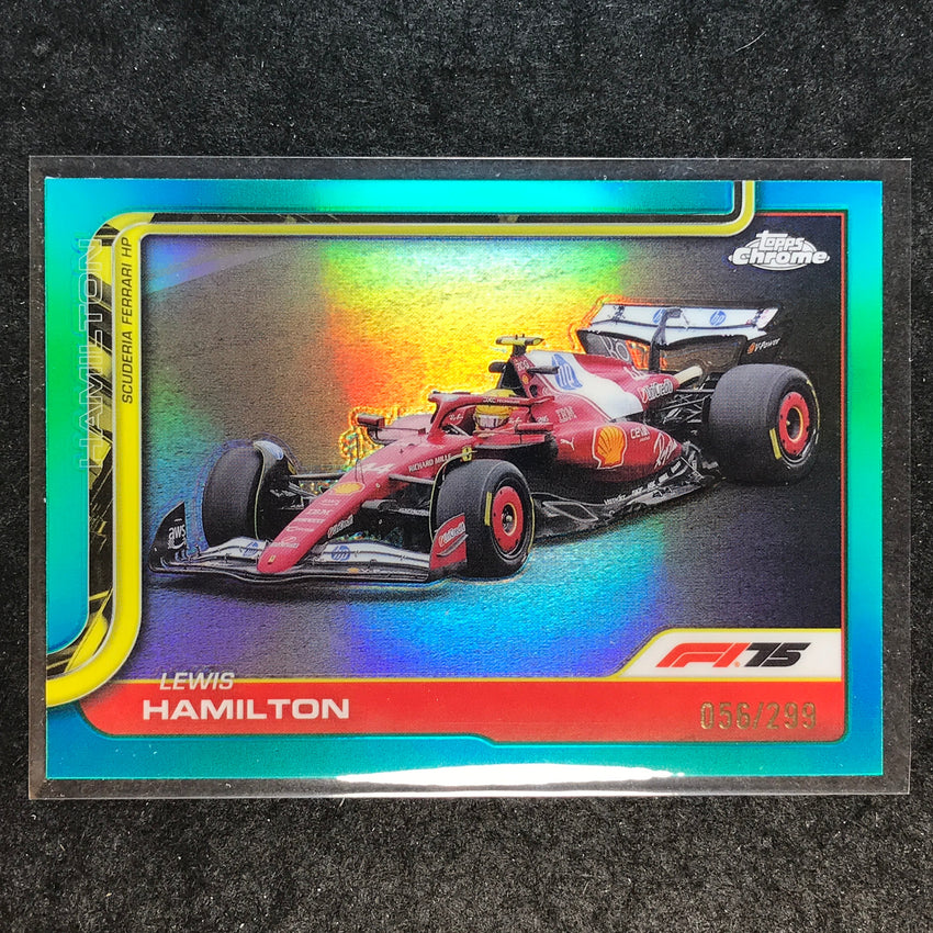 2025 Topps Chrome F1 LEWIS HAMILTON Teal 56/299 #76