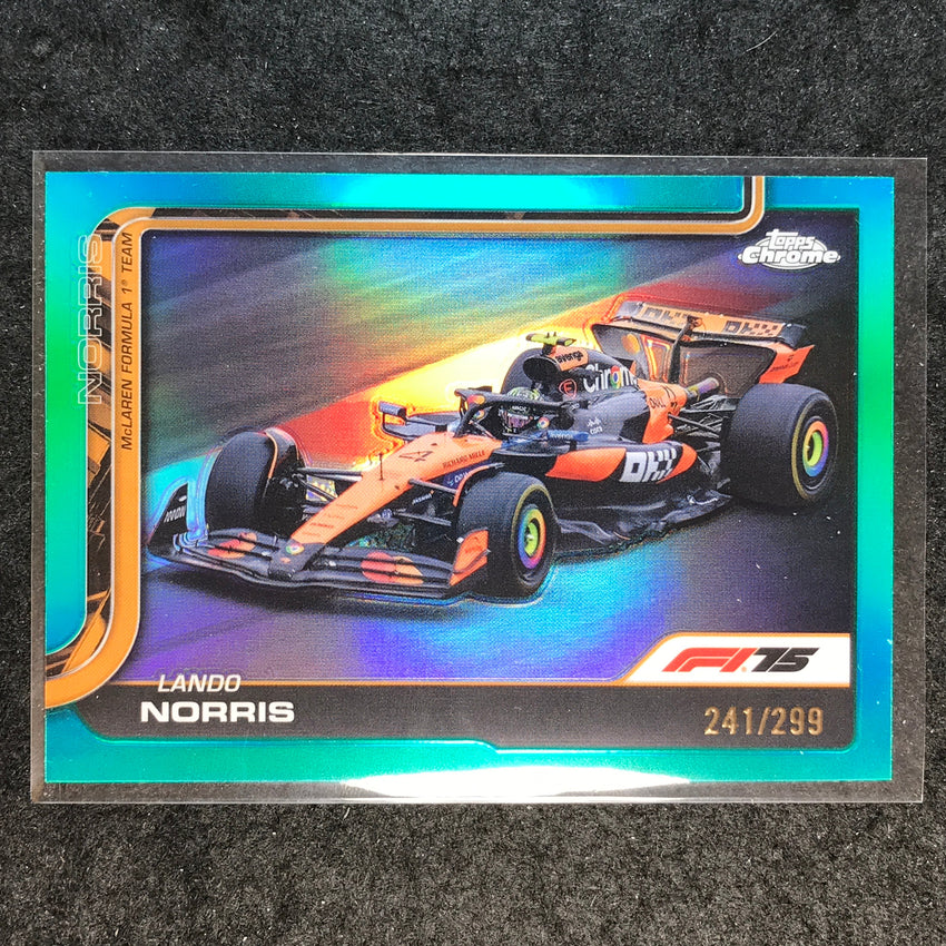 2025 Topps Chrome F1 LANDO NORRIS Teal 241/299 #77