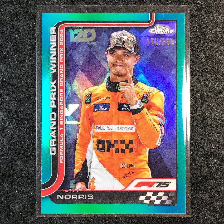 2025 Topps Chrome F1 LANDO NORRIS Teal 176/299 #110