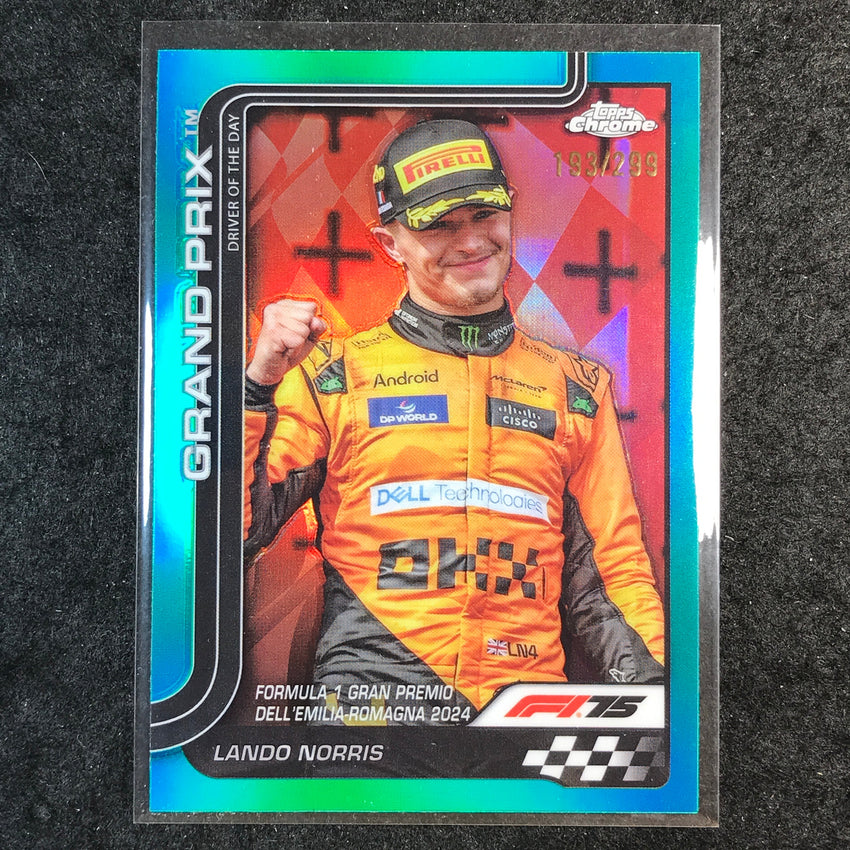 2025 Topps Chrome F1 LANDO NORRIS Teal 193/299 #128