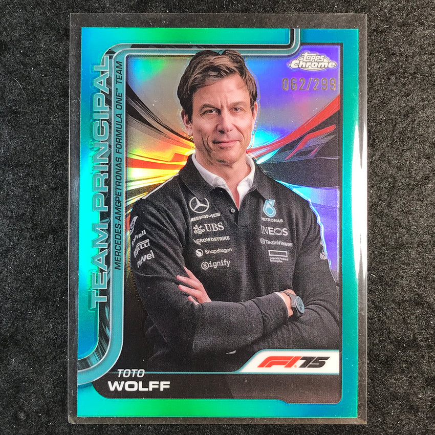 2025 Topps Chrome F1 TOTO WOLFF Team Principal Teal 62/299 #195
