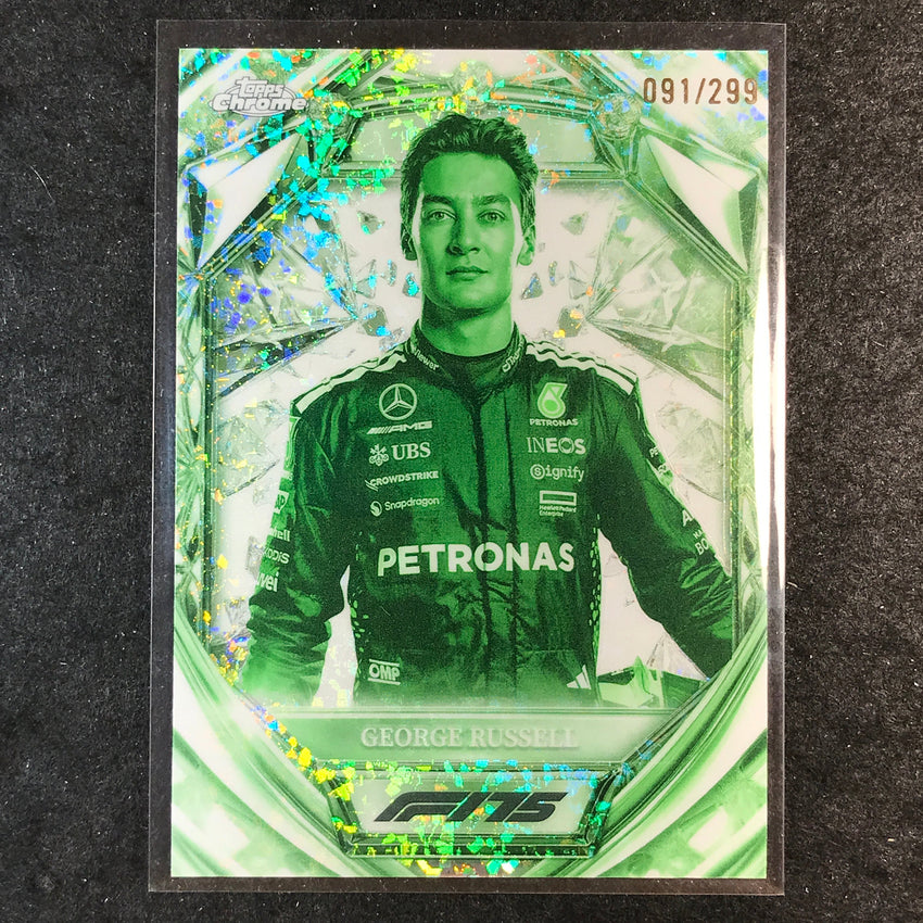 2025 Topps Chrome F1 GEORGE RUSSELL Diamond 75th Anniversary Night Vision 91/299