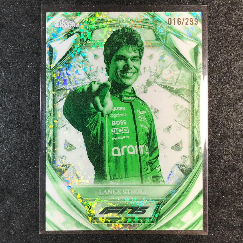 2025 Topps Chrome F1 LANCE STROLL 75th Anniversary Night Vision 16/299 #10