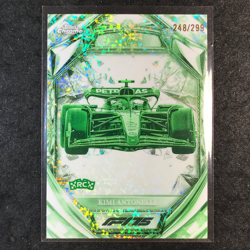 2025 Topps Chrome F1 KIMI ANTONELLI 75th Anniversary Rookie Night Vision 248/299