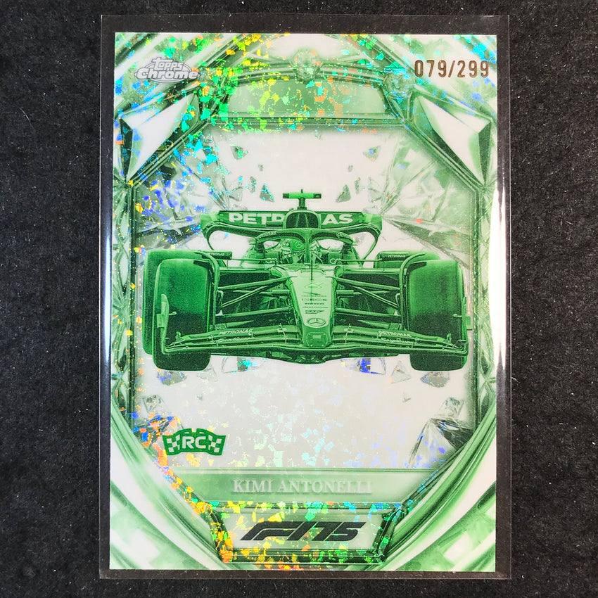2025 Topps Chrome F1 KIMI ANTONELLI 75th Anniversary Rookie Night Vision 79/299