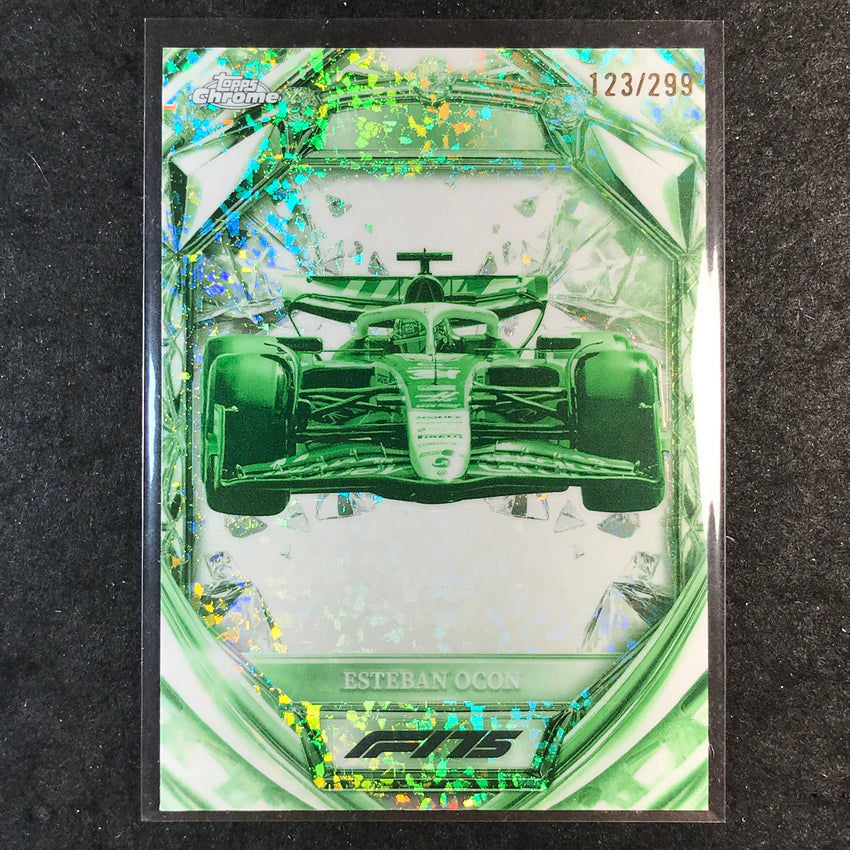 2025 Topps Chrome F1 ESTEBAN OCON Diamond 75th Anniversary Night Vision 123/299