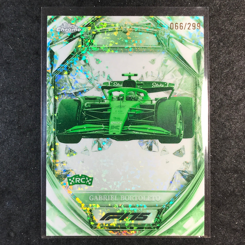 2025 Topps Chrome F1 GABRIEL BORTOLETO 75 Anniversary Rookie Night Vision 66/299