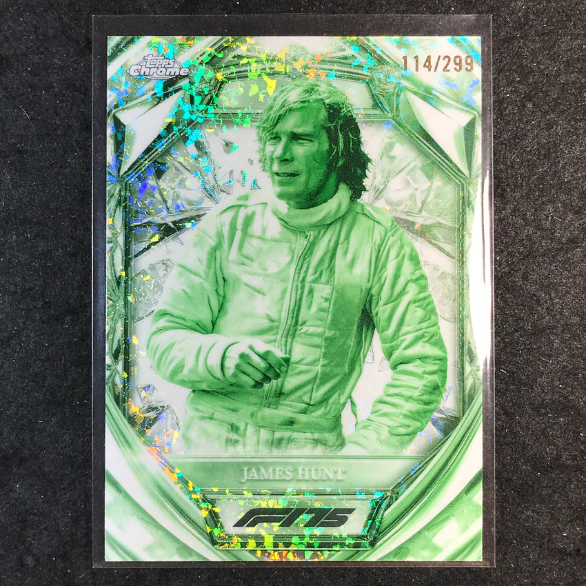 2025 Topps Chrome F1 JAMES HUNT Diamond 75th Anniversary Night Vision 114/299