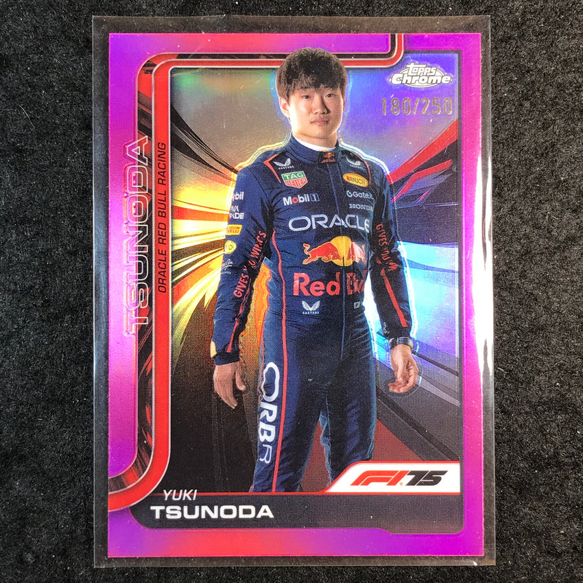 2025 Topps Chrome F1 YUKI TSUNODA Pink 180/250 #2