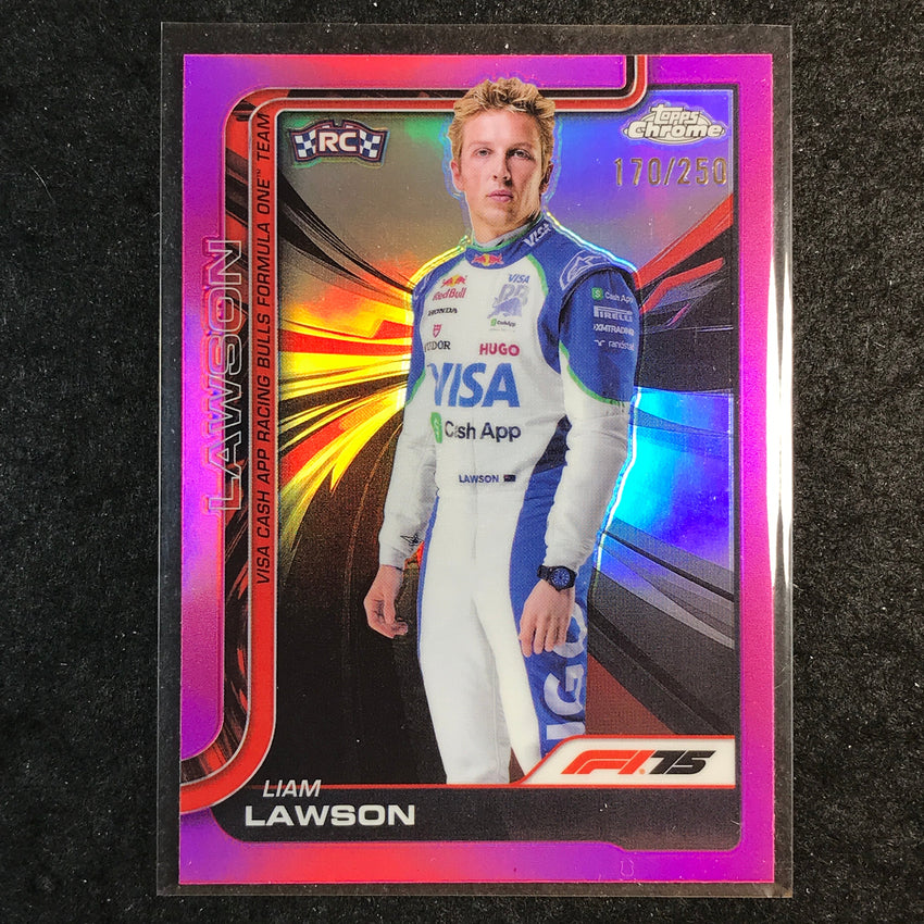 2025 Topps Chrome F1 LIAM LAWSON Rookie Pink 170/250 #11