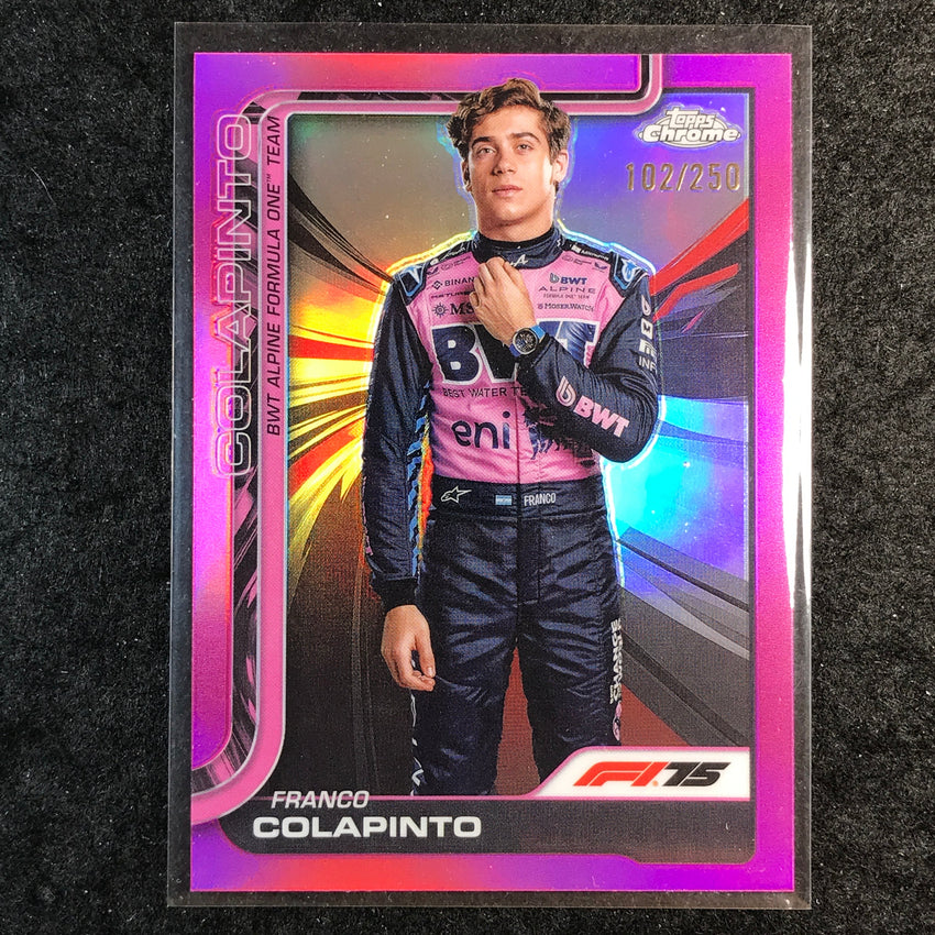 2025 Topps Chrome F1 FRANCO COLAPINTO Pink 102/250 #15