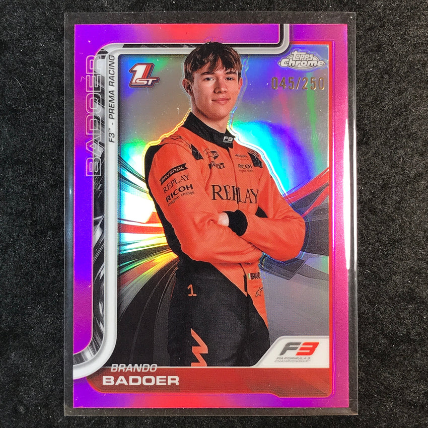 2025 Topps Chrome F1 BRANDO BADOER Pink 45/250 #44