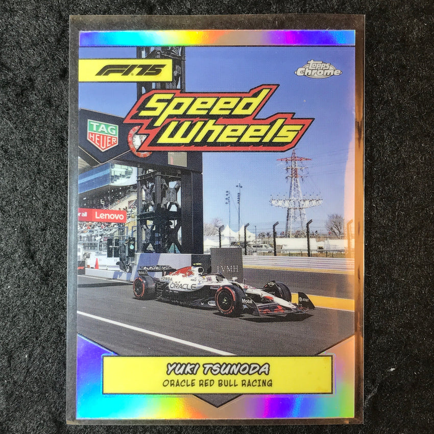 2025 Topps Chrome F1 YUKI TSUNODA 1975 Speed Wheels #75-RBR
