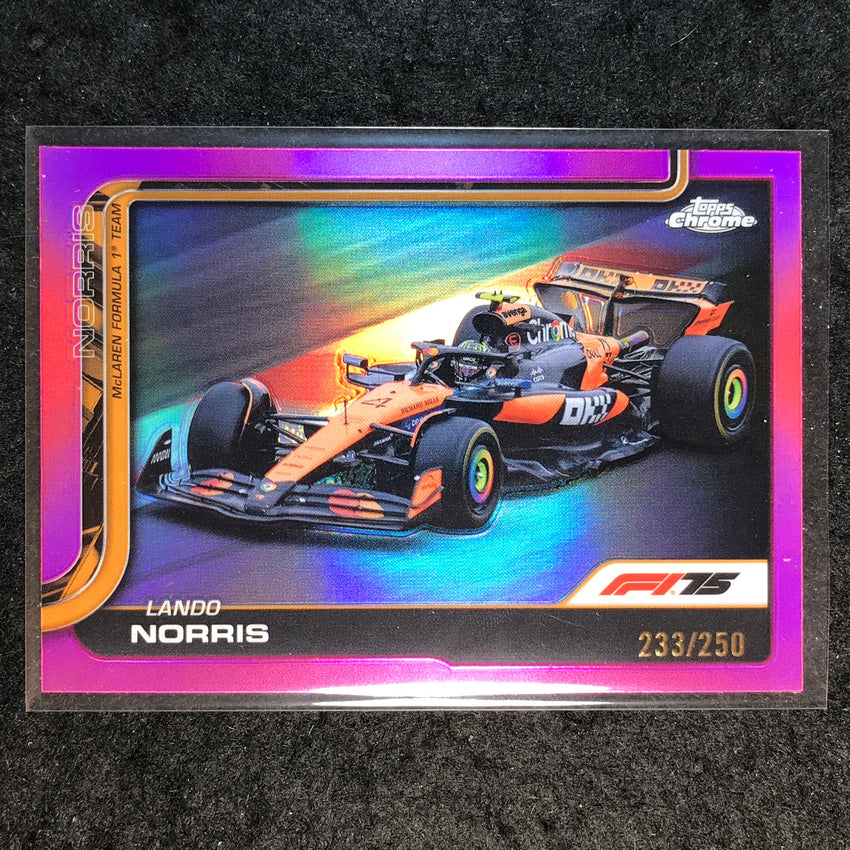 2025 Topps Chrome F1 LANDO NORRIS Pink 233/250 #77