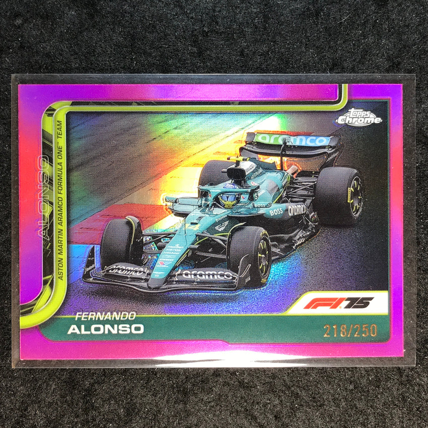 2025 Topps Chrome F1 FERNANDO ALONSO Pink 218/250 #81