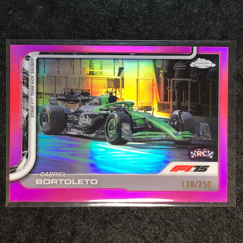2025 Topps Chrome F1 GABRIEL BORTOLETO Rookie Pink 128/250 #92