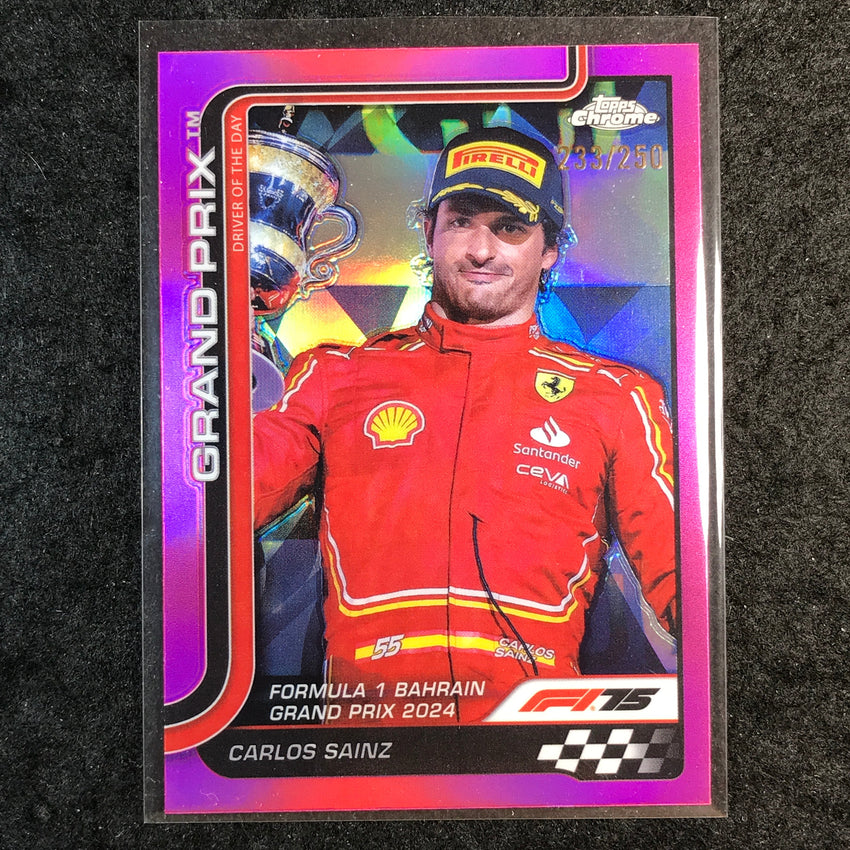 2025 Topps Chrome F1 CARLOS SAINZ Pink 233/250 #122