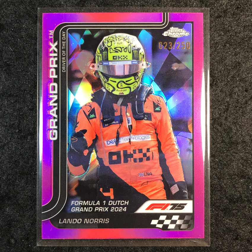 2025 Topps Chrome F1 LANDO NORRIS Pink 23/250 #136