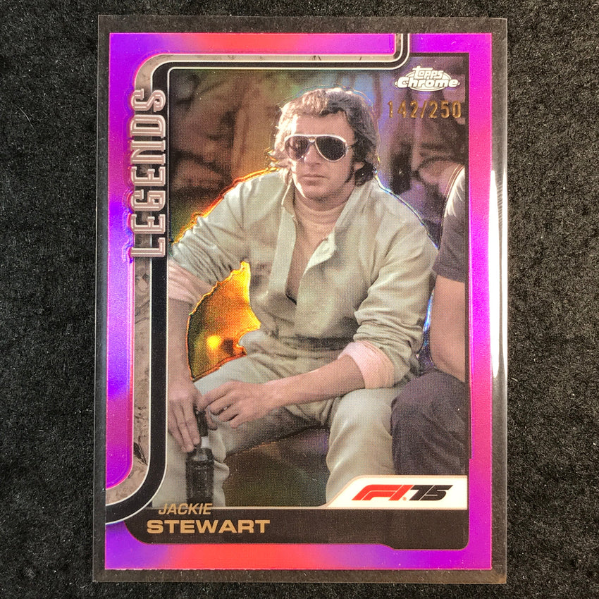 2025 Topps Chrome F1 JACKIE STEWART Legends Pink 142/250 #154