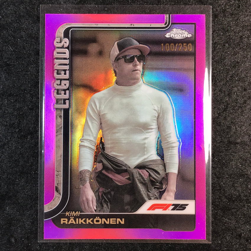 2025 Topps Chrome F1 KIMI RAIKKONEN Legends Pink 100/250 #157