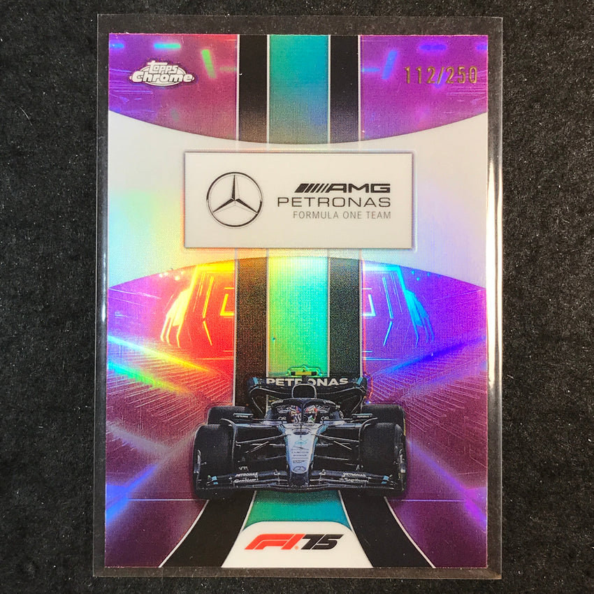 2025 Topps Chrome F1 MERCEDES-AMG PETRONAS Team Logo Pink 112/250 #177