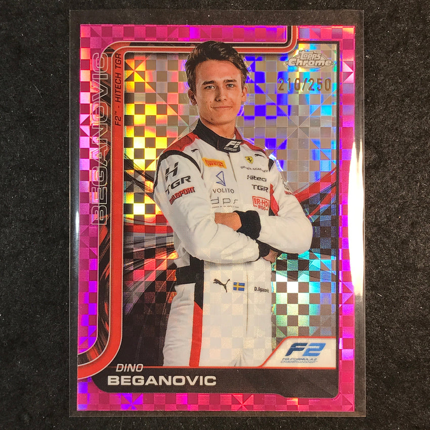 2025 Topps Chrome F1 DINO BEGANOVIC Pink Checker Flag 210/250 #27