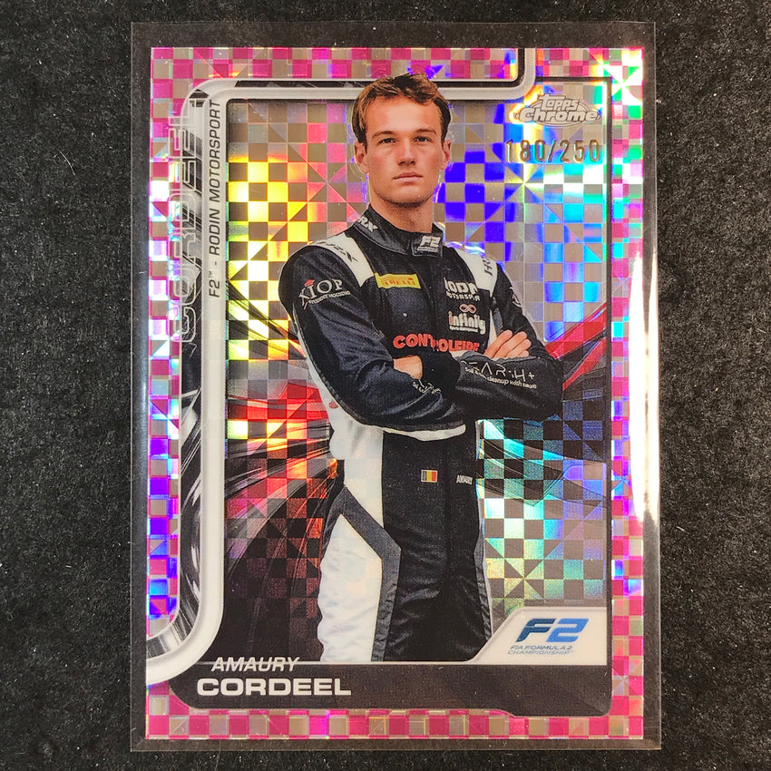 2025 Topps Chrome F1 AMAURY CORDEEL Pink Checker Flag 180/250 #36