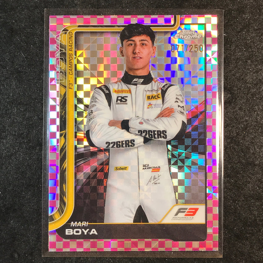 2025 Topps Chrome F1 MARI BOYA Pink Checker Flag 71/250 #54