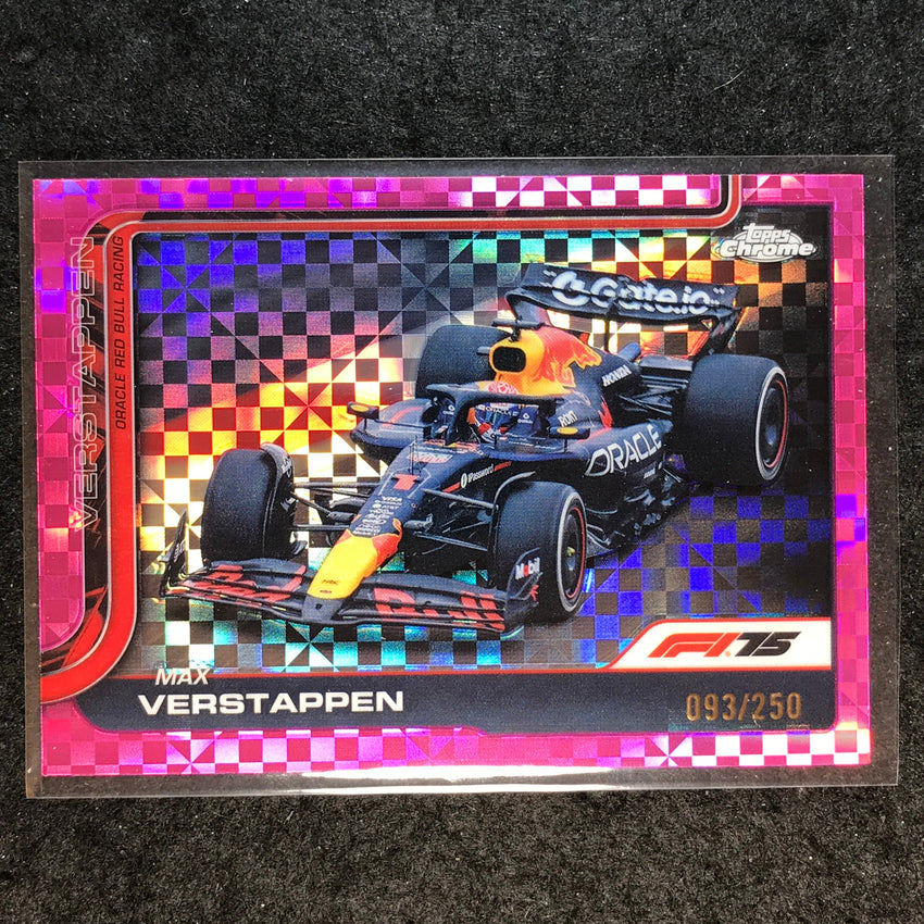 2025 Topps Chrome F1 MAX VERSTAPPEN Pink Checker Flag 93/250 #73