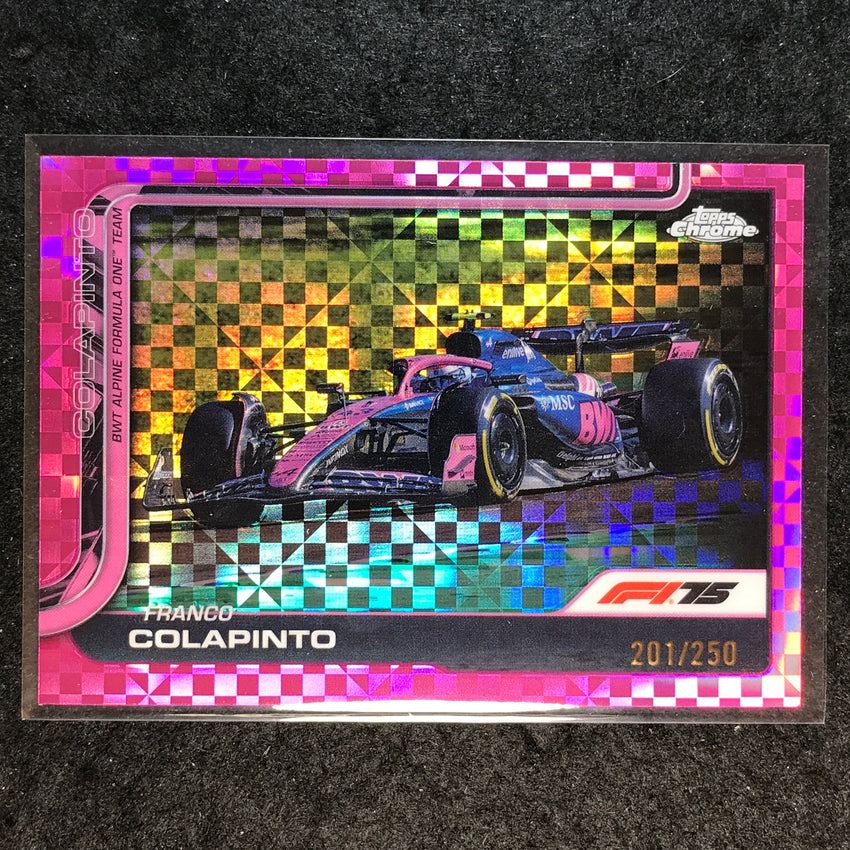 2025 Topps Chrome F1 FRANCO COLAPINTO Pink Checker Flag 201/250 #87