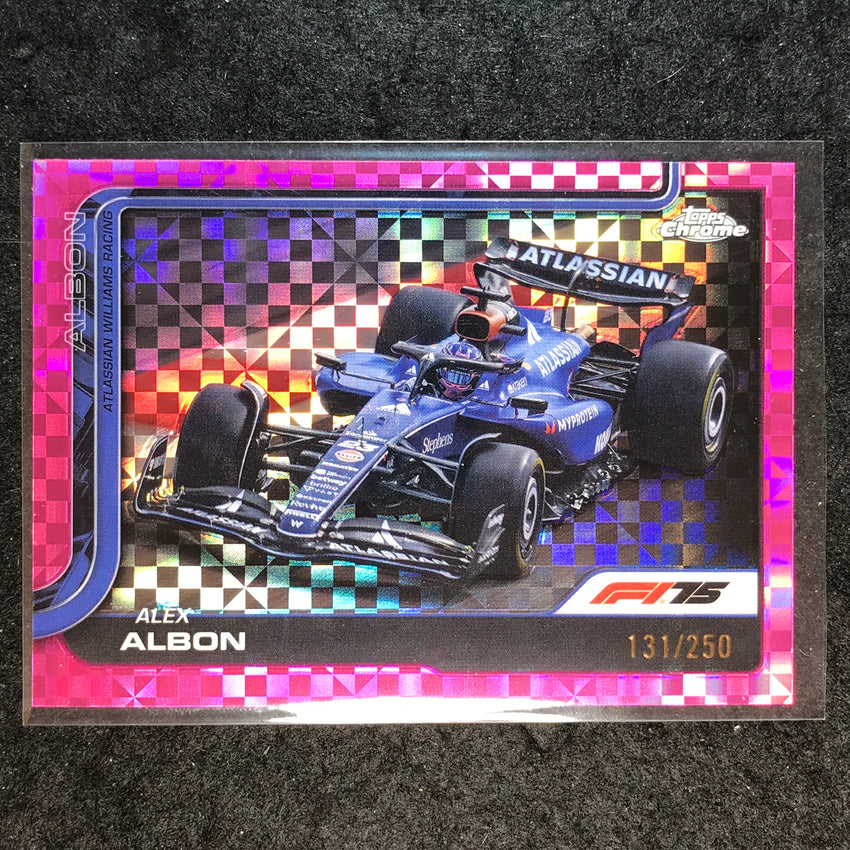 2025 Topps Chrome F1 ALEX ALBON Pink Checker Flag 131/250 #89