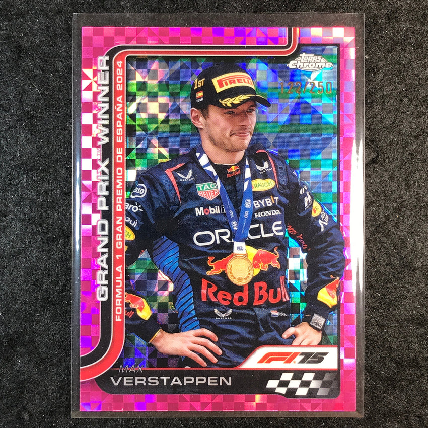 2025 Topps Chrome F1 MAX VERSTAPPEN Pink Checker Flag 122/250 #102